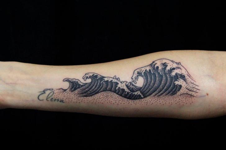 Arm Wave Tattoo by Bloody Blue Tattoo
