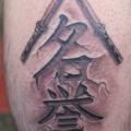 Calf Lettering 3d tattoo by Shogun Tats