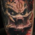 Fantasy Monster Thigh tattoo by Pure Vision Tattoo