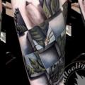 Arm Fantasy Leaves tattoo by Tattoo Ligans