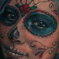 Mexican Skull tattoo by Ryan Bernardino