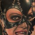 Porträt Realistische Catwoman tattoo von Rich Pineda Tattoo
