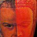 Portrait Buddha Religious tattoo by Csaba Kiss