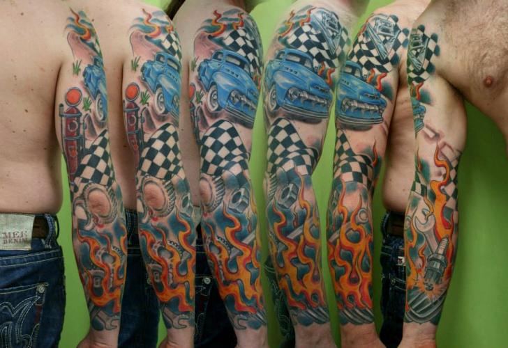 Fake Temporary Tattoo Sleeves Tattoos Full Long Slip On Arm Tattoo Sleeve  Kit Men Elastic Nylon Glove Tattoos Black Skull Design  Fruugo IN