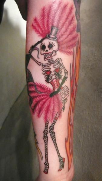Tattoo uploaded by Giufalia  Dancing skeleton lineworkblackwork  skeletontattoo covidtattoo armtattoo fineline  Tattoodo