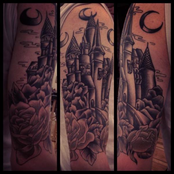 Castle towers by tattooist MAIC  Tattoogridnet