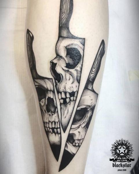 Luckerart on Twitter Skull knife draw line tattoo skull  illustration  httpstcoItfA1ivMh5  Twitter