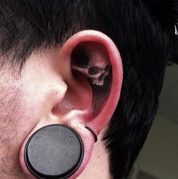 Extreme tattoo addict has his ears removed so his head looks like a skull   Daily Star