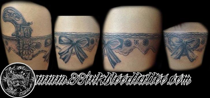 lace garter gun tattoo by tattoosuzette on DeviantArt