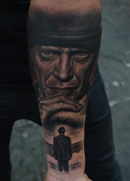 Arm Portrait Realistic Steve Buscemi Tattoo by Fredy Tattoo