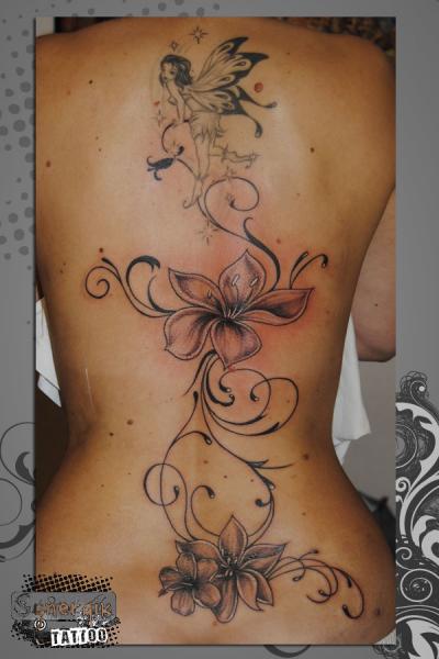 fairy back piece tattoos