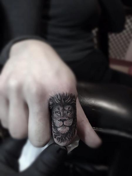 Download Tattoo Lion Finger Sleeve Artist Free Download Image HQ PNG Image   FreePNGImg