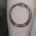Arm Snake Dotwork Ring tattoo by Marla Moon