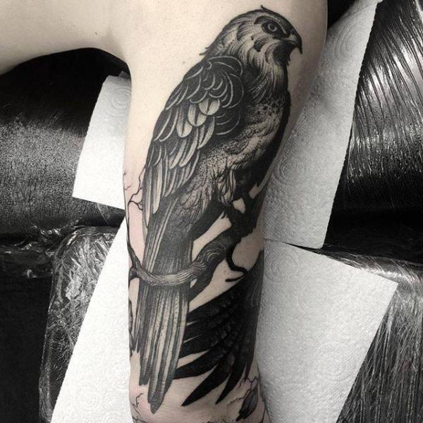 Tatuaje Brazo Realista Águila por Parliament Tattoo
